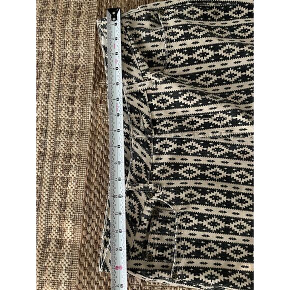 DG2 by Diane Gilman Tan and Black casual cotton blend ikat print pant SZ 10 P - Picture 5 of 6
